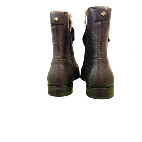Kate Spade New York Black Leather Combat Boots Size 8.5 - Picture 6 of 10